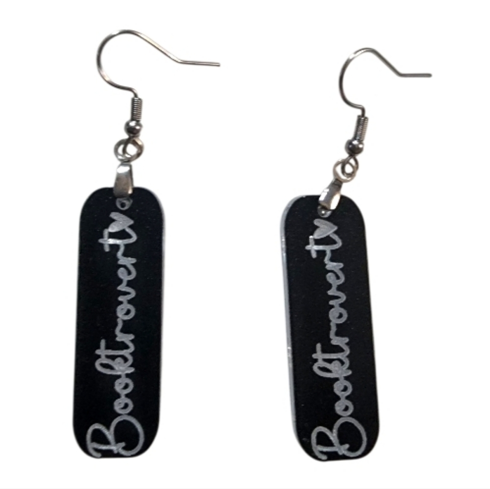 Booktrovert Bold Acrylic Drop Earrings